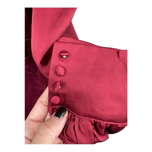 Area Star RIA SATIN DRESS IN RED NWOT - Picture 8 of 9